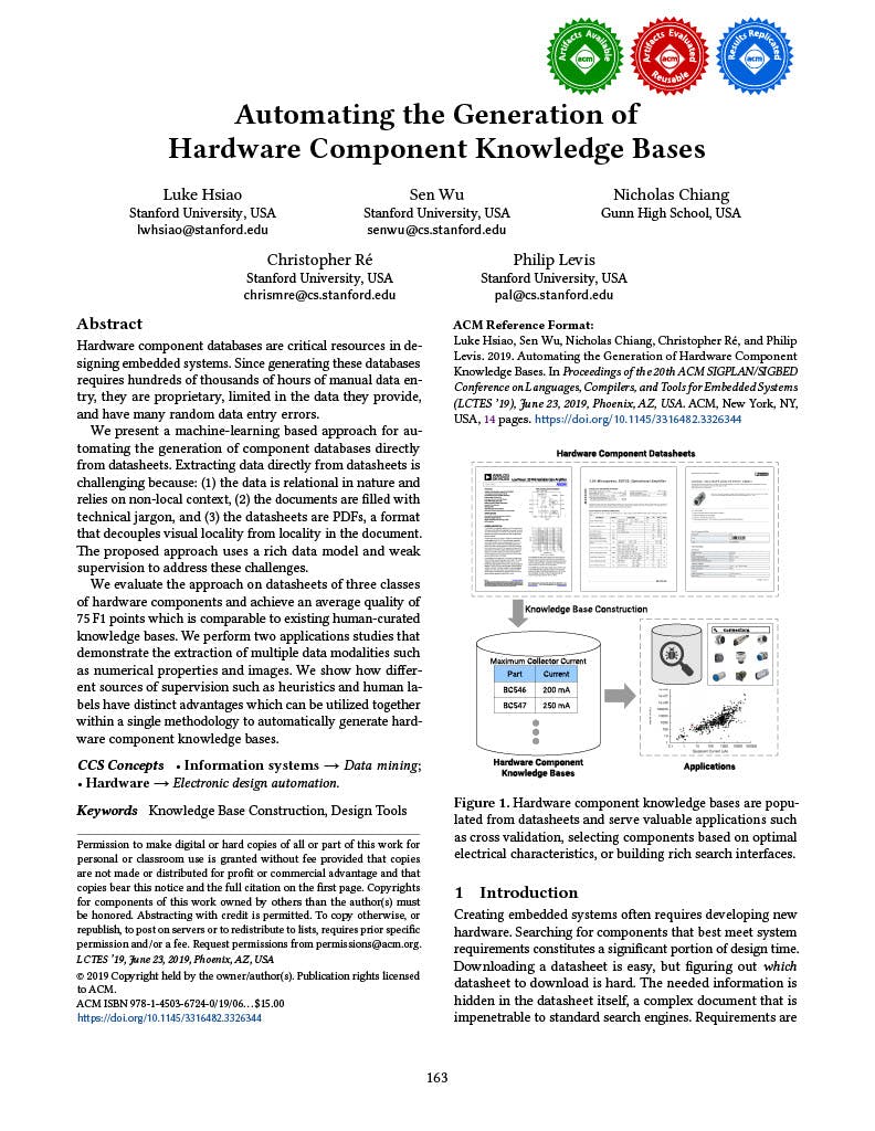 Preview of Automating the Generation of Hardware Component Knowledge Bases